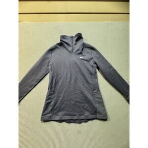 NIKE PRO THERMA-FIT Women Black Hooded Athletic Jacket Sz M Brand New